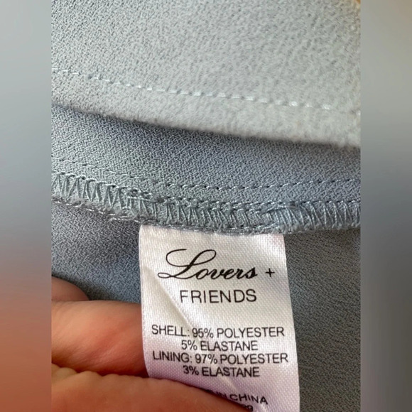 Lovers + Friends Danica Gown Blue Strapless Maxi Dress with slit Sise XS - Picture 9 of 9